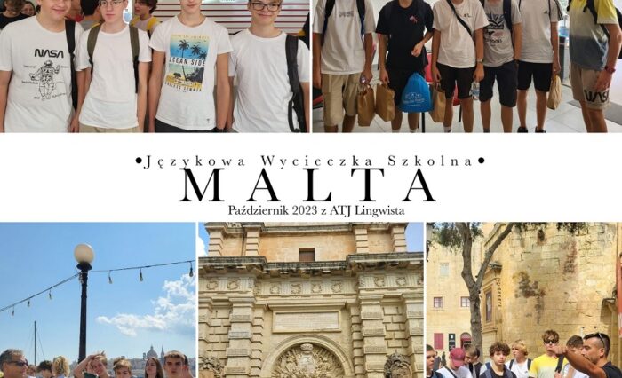 Na zdjęciu młodzież podczas wyjazdu na Maltę.