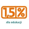 Na zdjęciu logo: 1,5 procent dla edukacji.