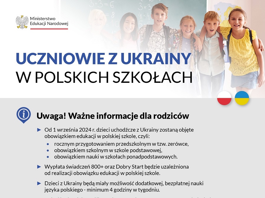 Uczniowie z Ukrainy w polskich szkołach