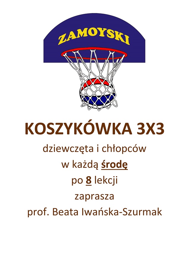 Na zdjęciu plakat zapraszający do uczestnictwa w kole koszykówki. 